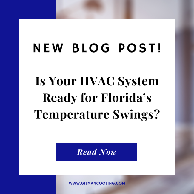 HVAC technician in Southwest Florida checking air conditioning system for seasonal temperature changes.