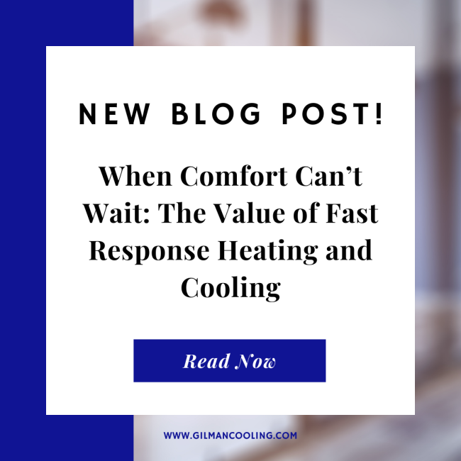 Gilman Cooling-4 HVAC technician providing fast response heating and cooling service at a Florida home when comfort can’t wait.