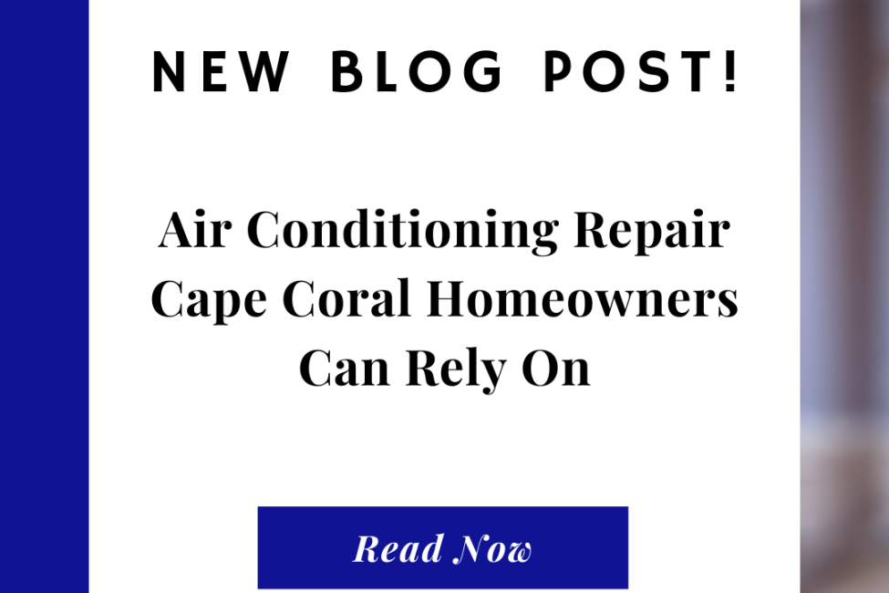 HVAC technician performing reliable air conditioning repair at a Cape Coral home.